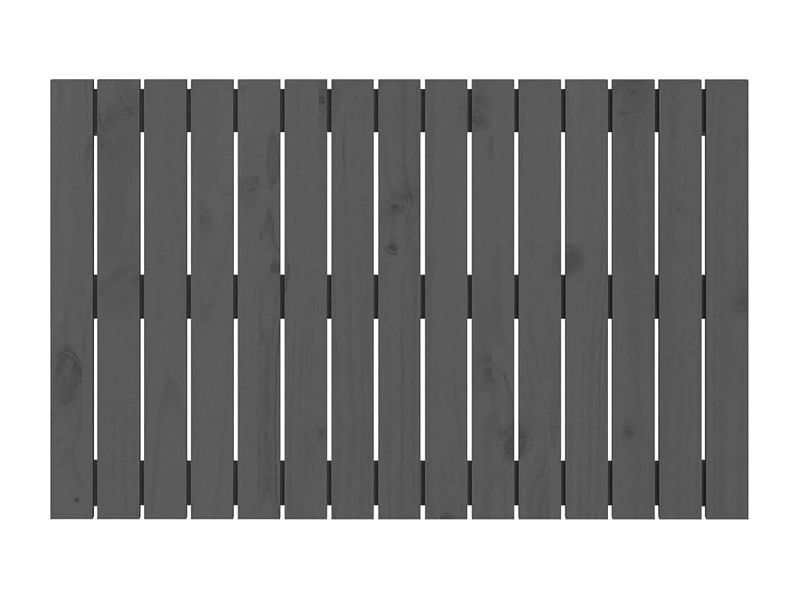 Tête de lit murale Gris 95,5x3x60 cm Bois massif de pin