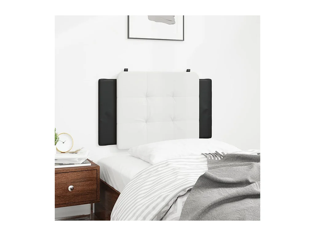 Zwart-wit 90 cm kunstleren hoofdeinde kussen