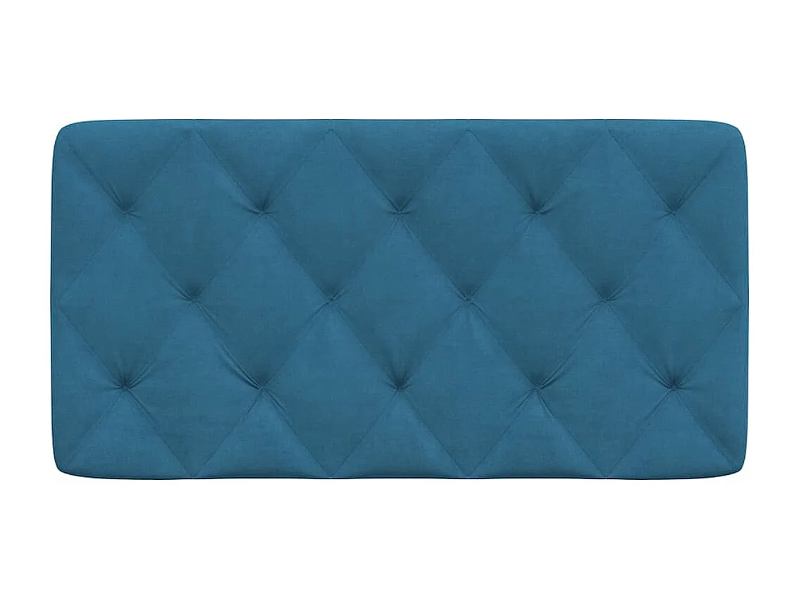 Blauw hoofdbordkussen 100 cm fluweel