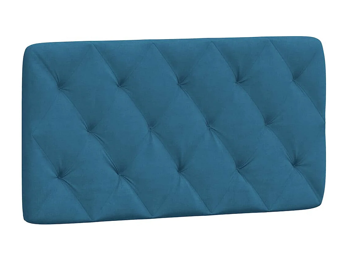 Cuscino testiera blu 100 cm velluto