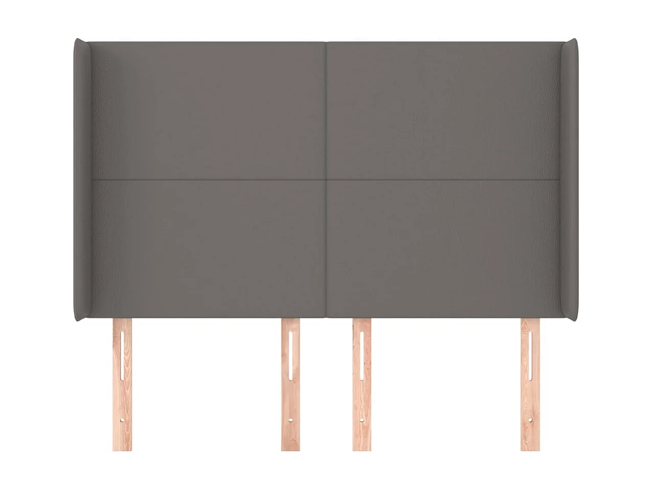 Tête de lit avec oreilles Gris 147x16x118/128 cm Similicuir