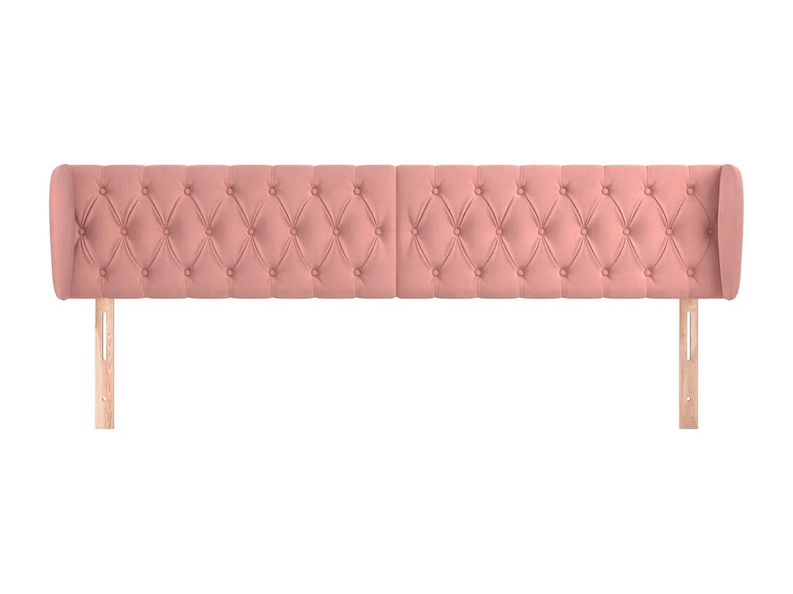 Testiera con ali Rose 183x23x78/88 cm Velluto