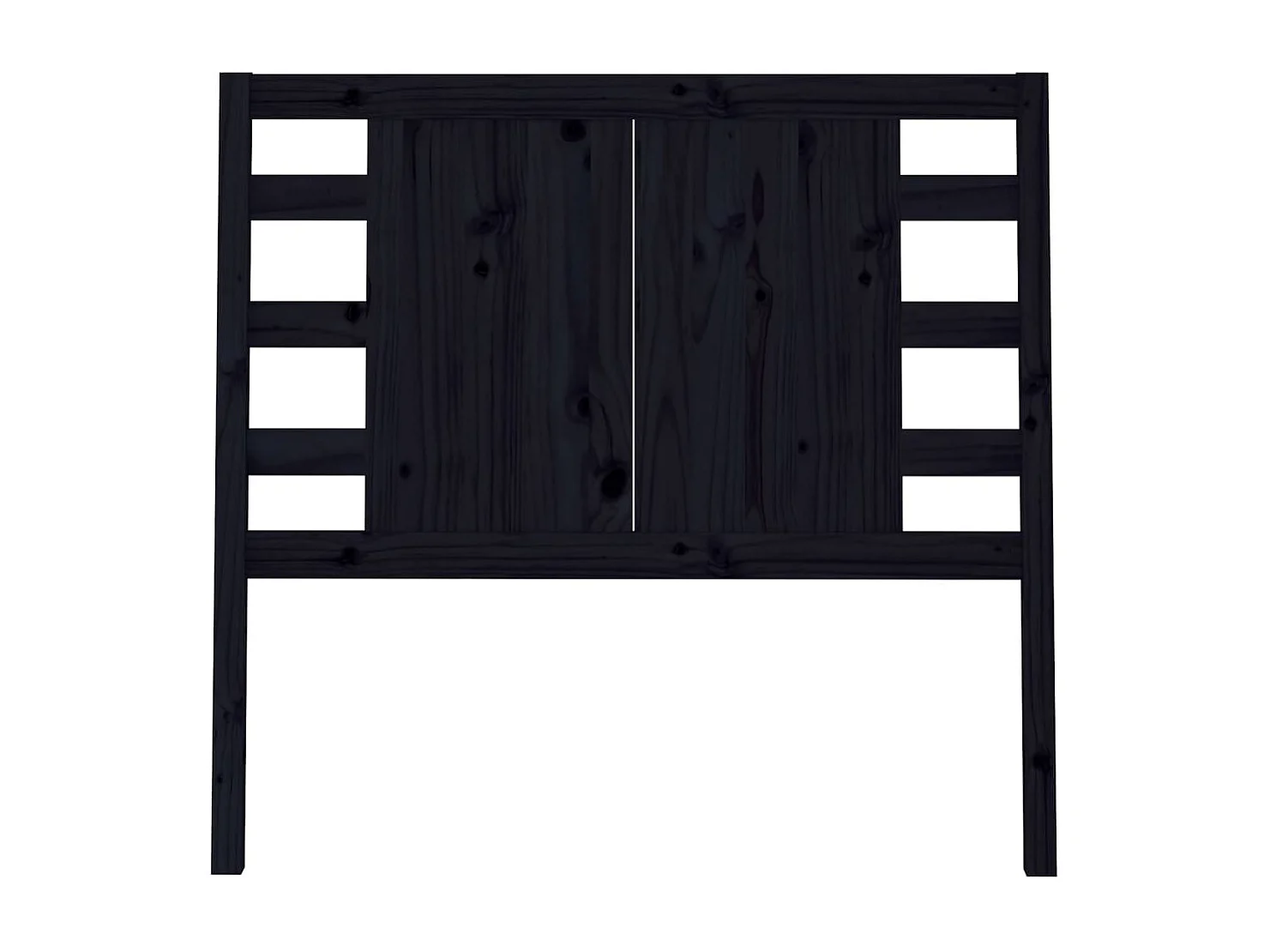 Tête de lit Noir 96x4x100 cm Bois massif de pin