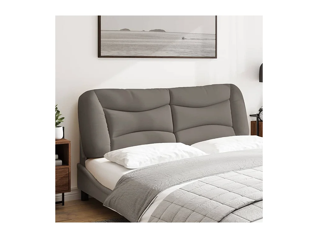 Taupe Kopfteilkissen 160 cm Stoff