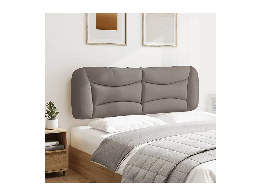 Taupe Kopfteilkissen 160 cm Stoff