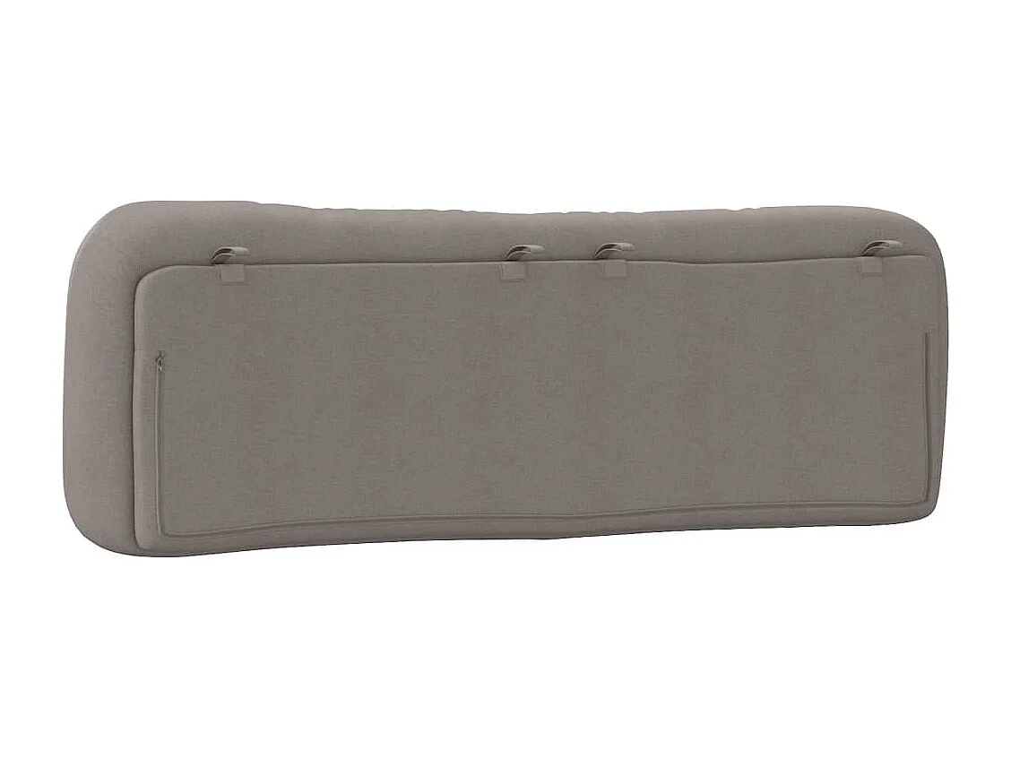 Coussin de tête de lit taupe 160 cm tissu