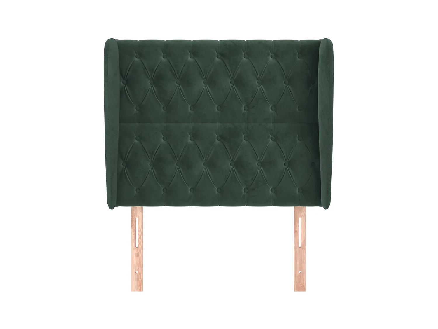 Hoofdbord met vleugels Donkergroen 103x23x118/128 cm Fluweel