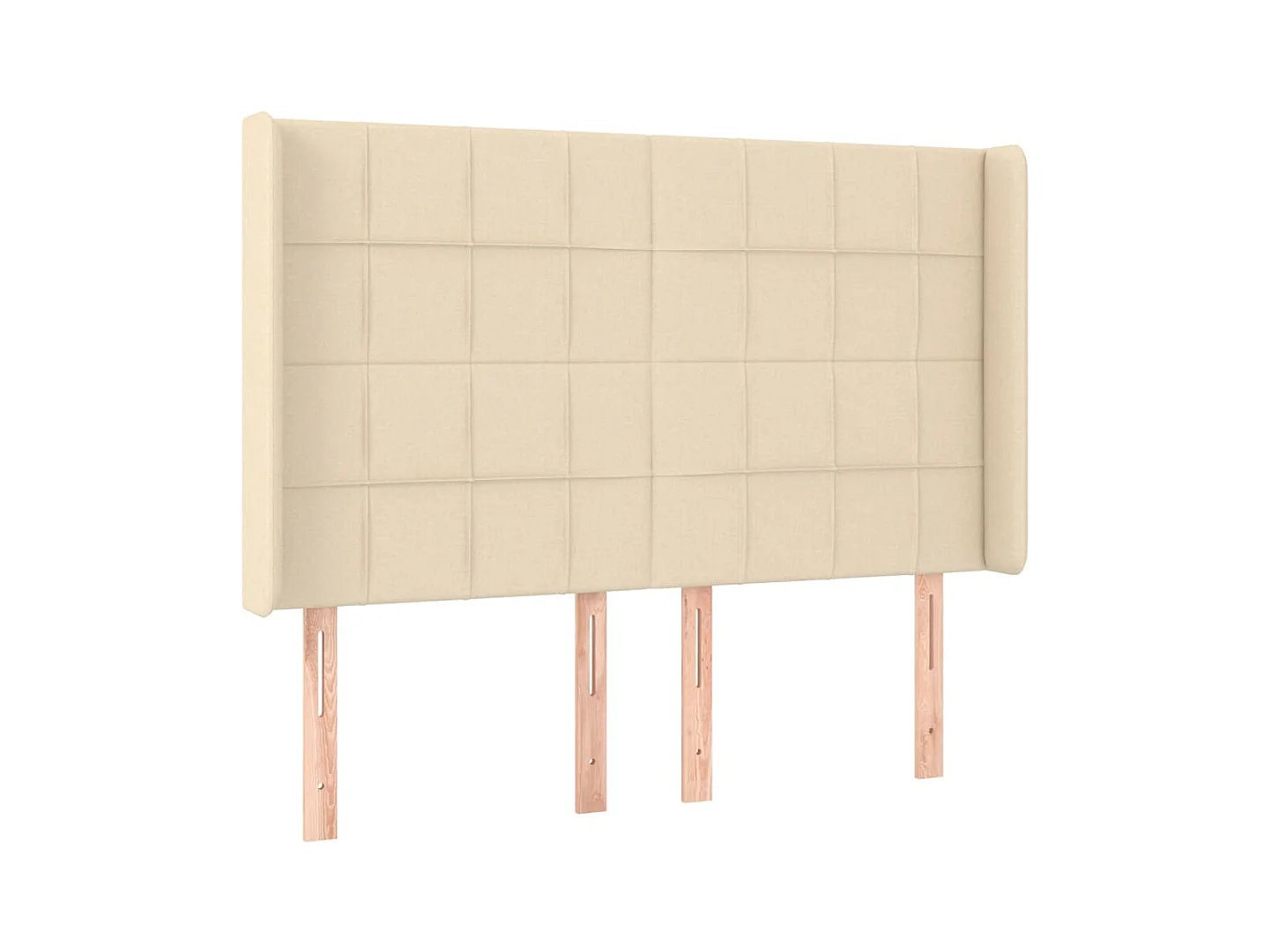 Tête de lit avec oreilles Crème 147x16x118/128 cm Tissu