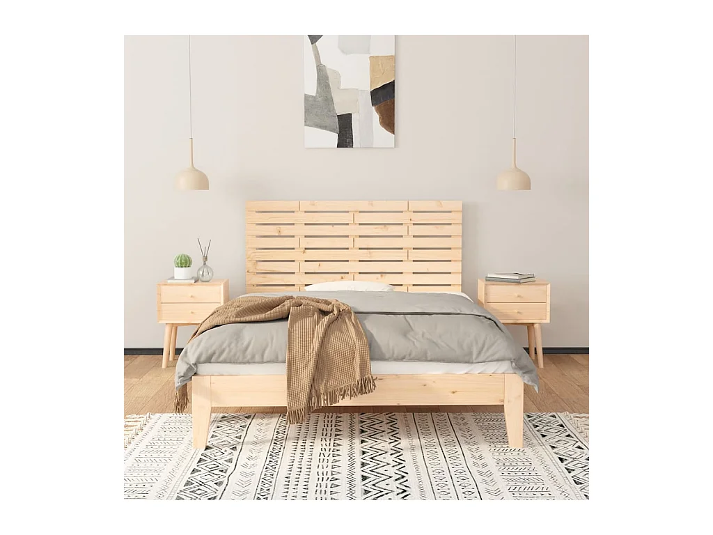 Cabecero de pared 156x3x63 cm Madera maciza de pino