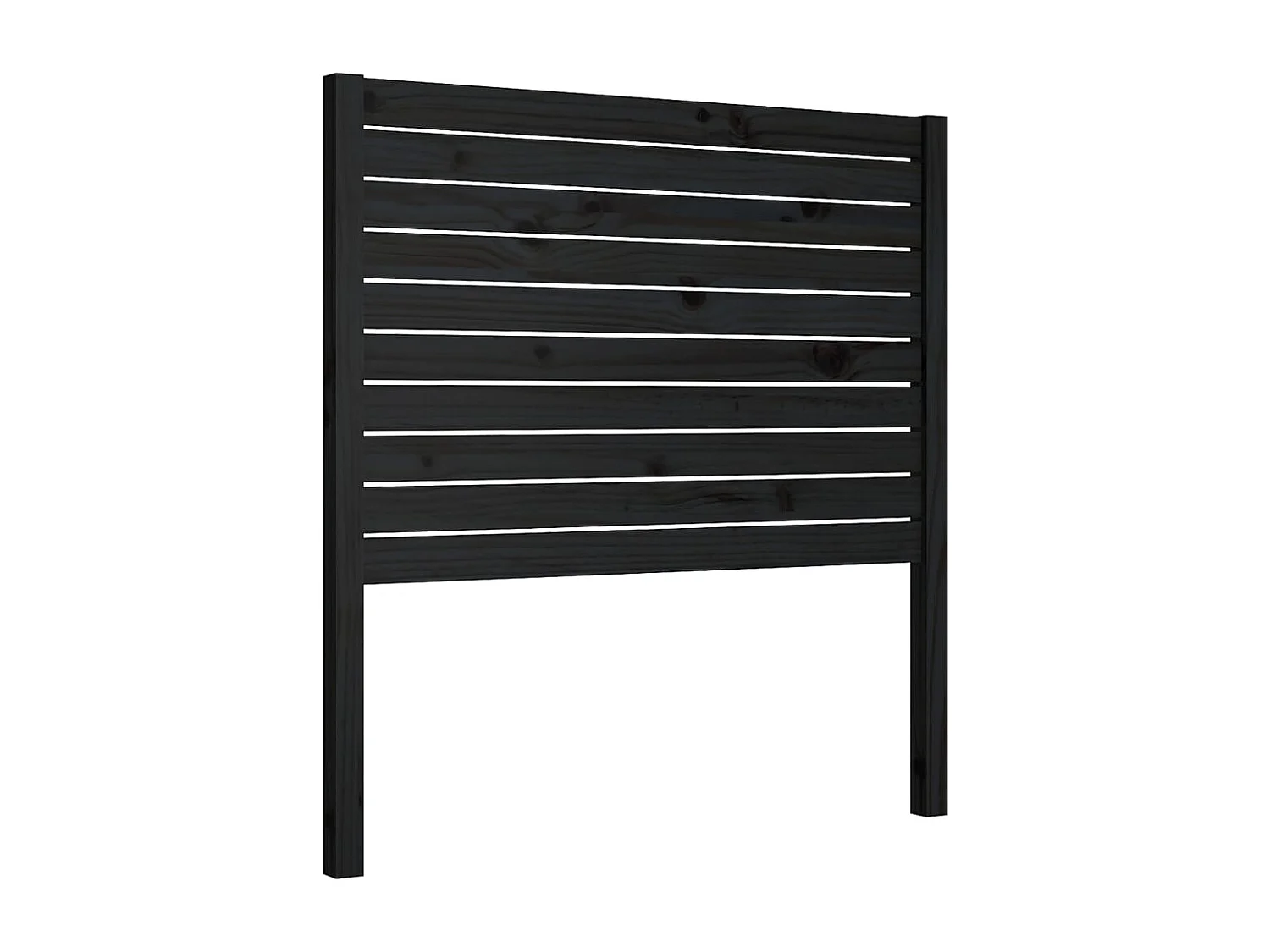 Cabecero negro 81x4x100 cm Madera maciza de pino