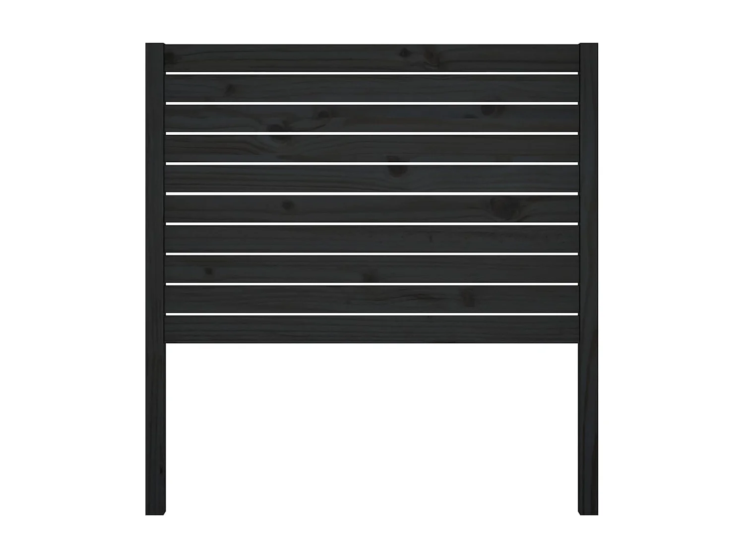 Cabecero negro 81x4x100 cm Madera maciza de pino