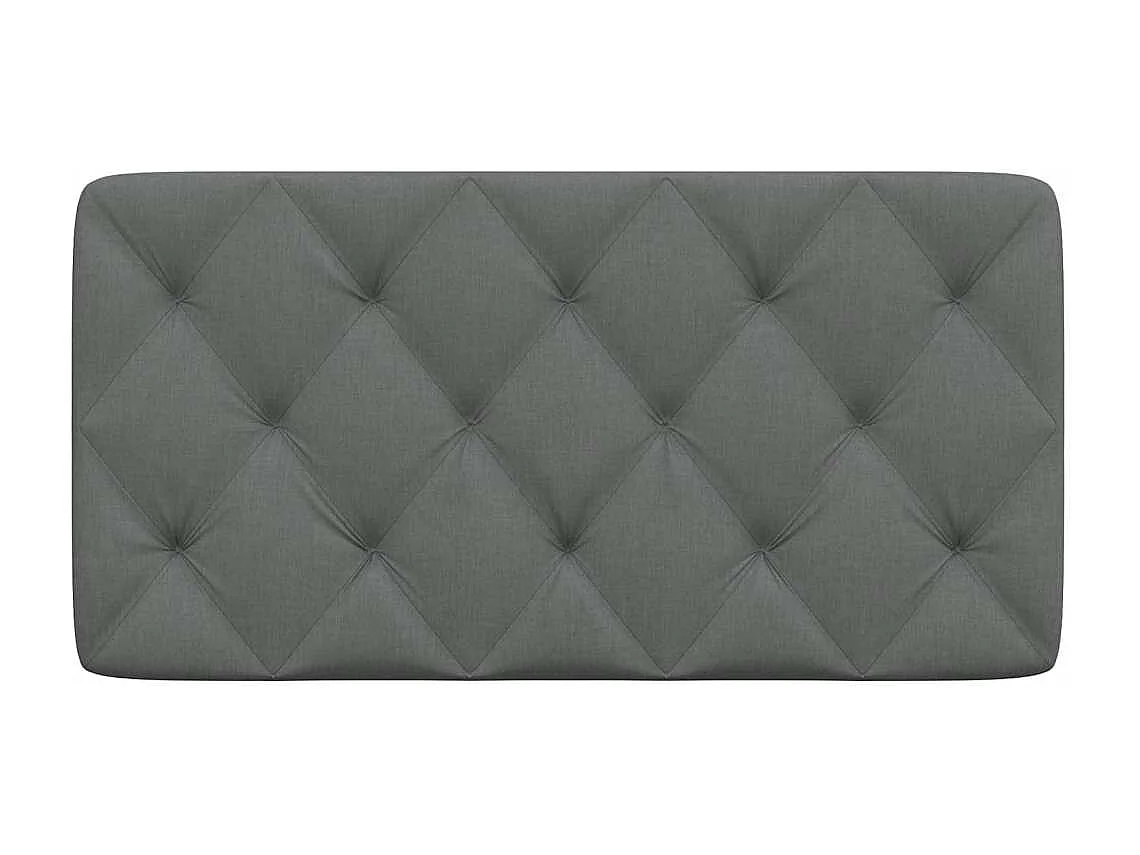 Coussin de tête de lit gris foncé 100 cm tissu