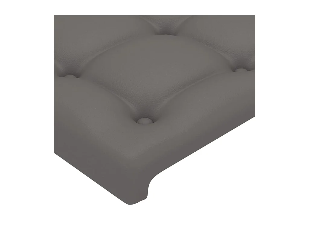 Hoofdbord met vleugels Grijs 103x23x118/128 cm Kunstleer