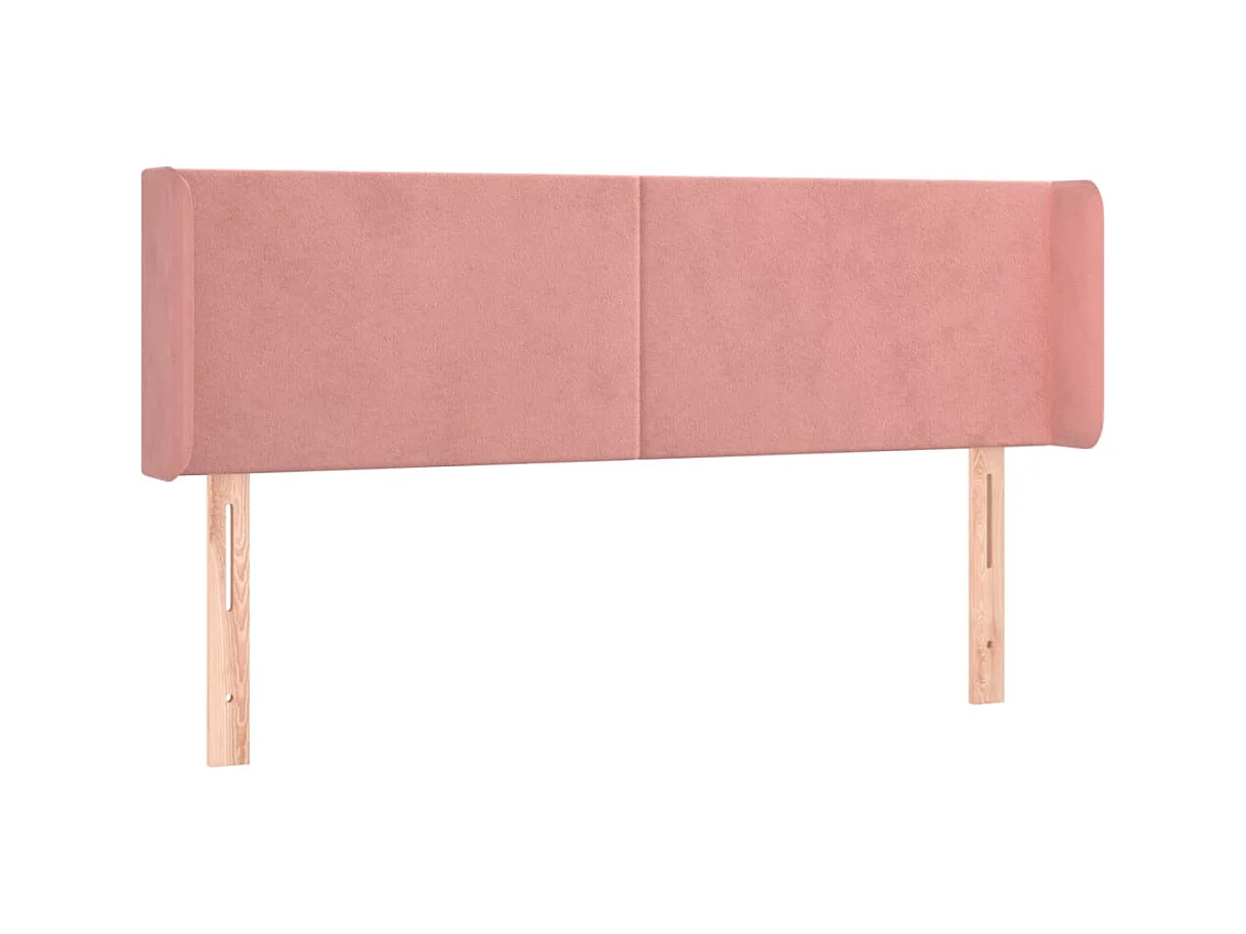 Tête de lit à LED Rose 147x16x78/88 cm Velours