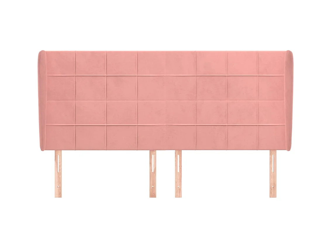 Hoofdbord met vleugels Rose 163x23x118/128 cm Fluweel