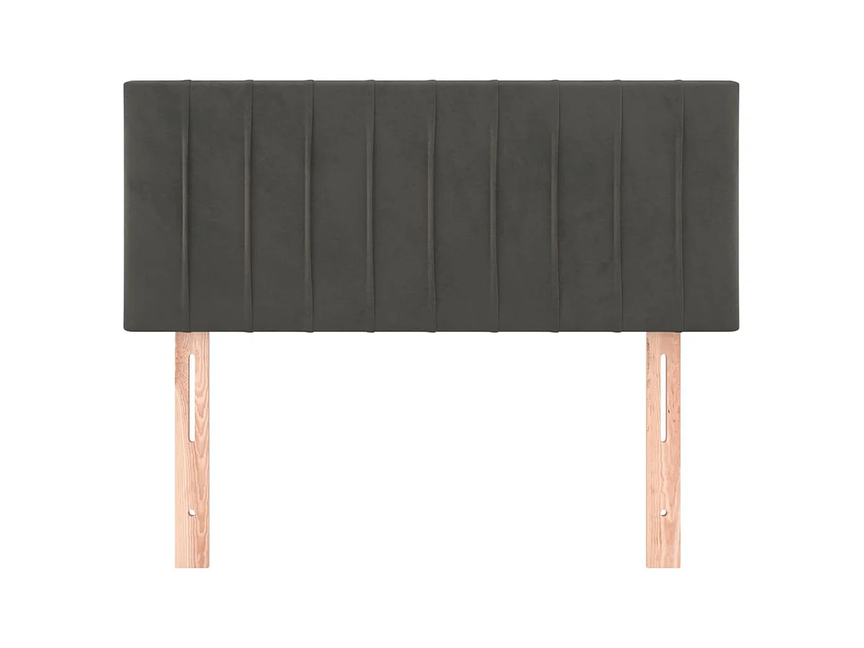 Donkergrijs hoofdbord 100x5x78/88 cm fluweel