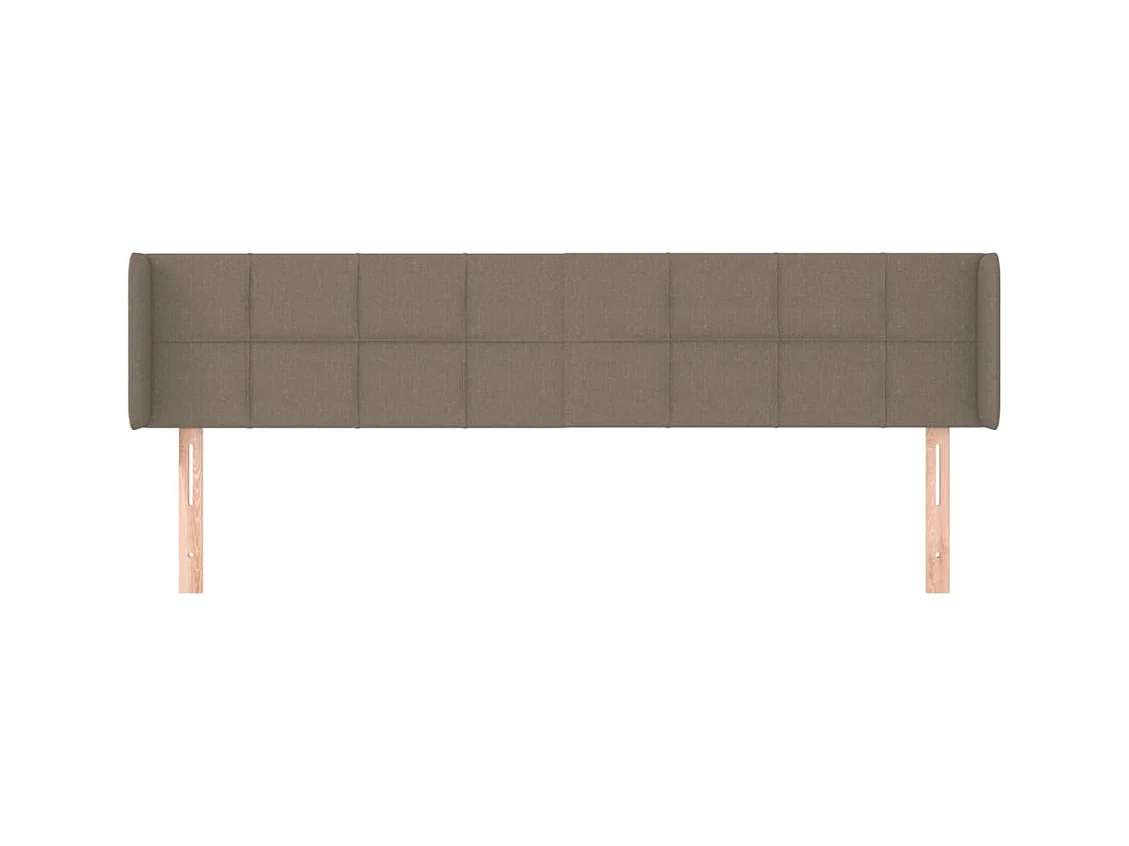 Hoofdbord met vleugels Taupe 203x16x78/88 cm Stof