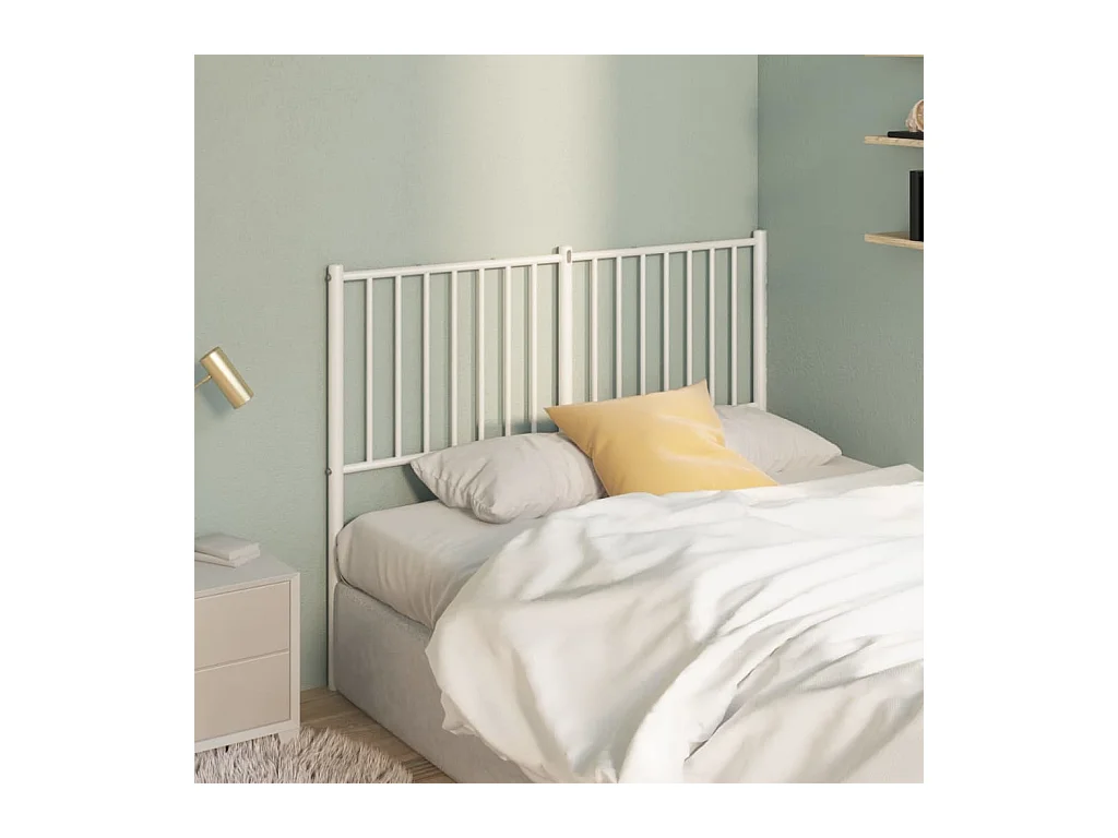 Wit metalen hoofdbord 120 cm