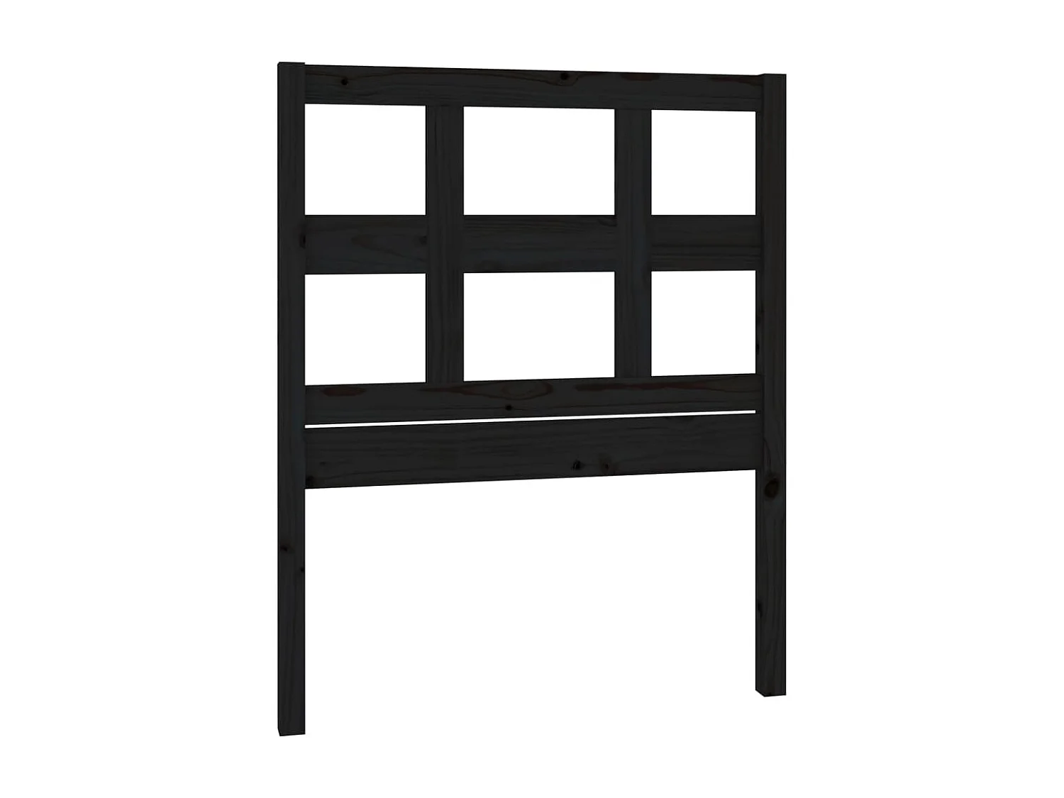 Cabecero negro 95,5x4x100 cm Madera maciza de pino