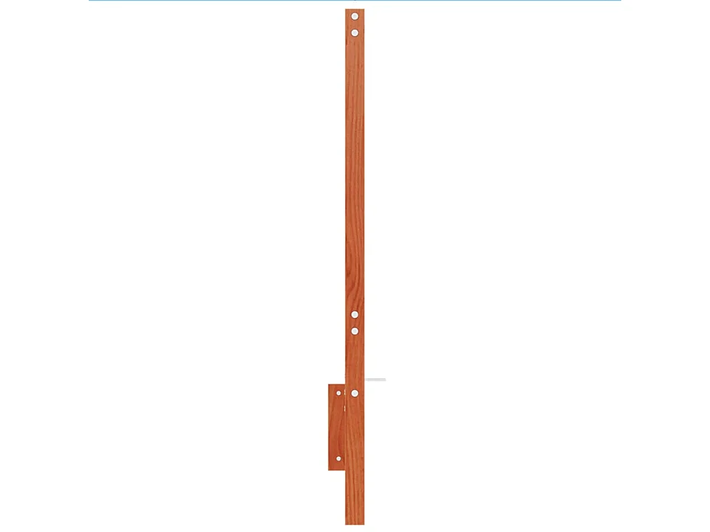 Testiera in legno massello di pino da 150 cm in cera marrone