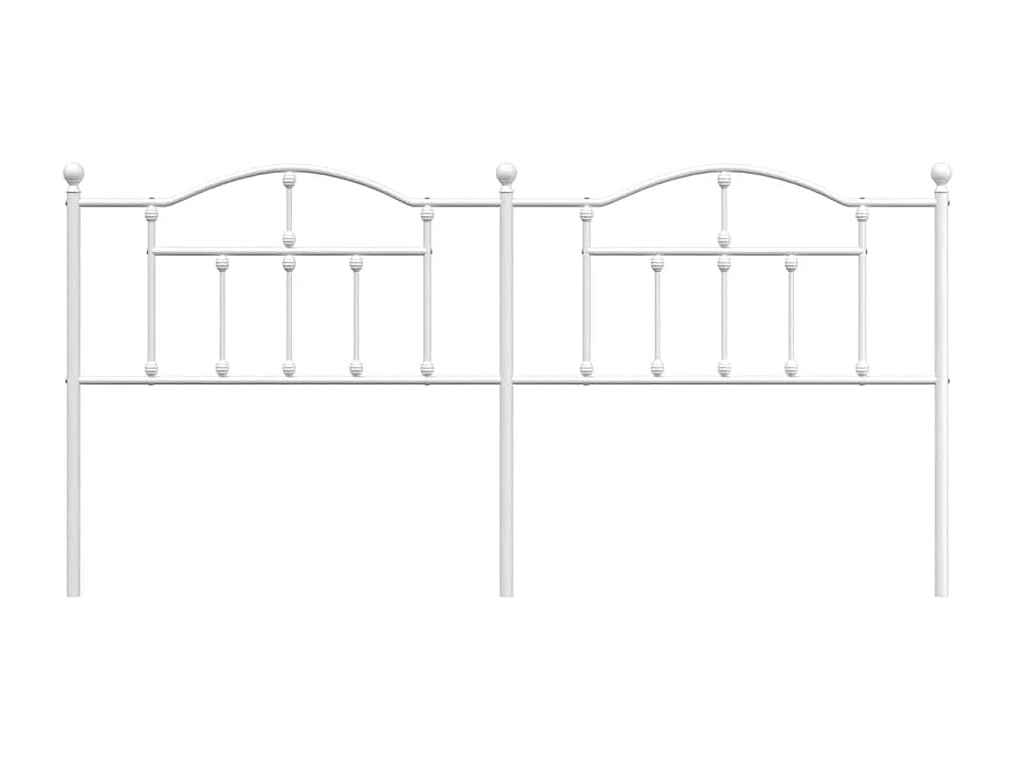 Tête de lit métal blanc 193 cm