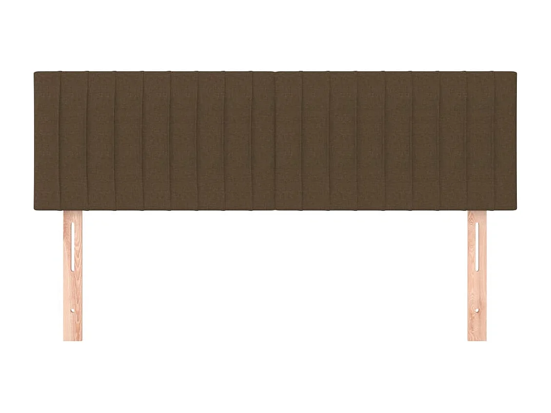 Hoofdborden 2 stuks Donkerbruin 72x5x78/88 cm Stof