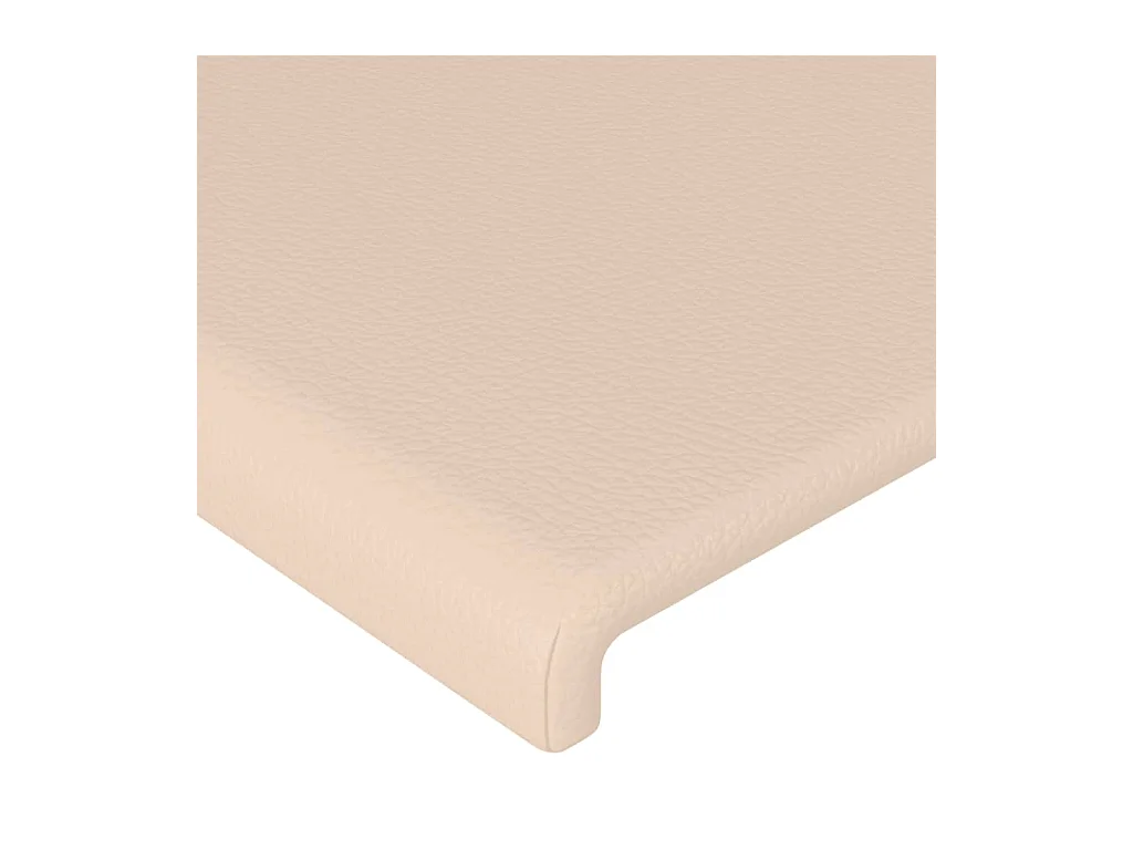 Testiera LED Cappuccino 183x16x118/128 cm Ecopelle