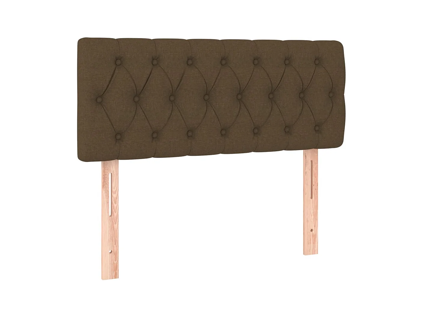 LED-Kopfteil Dunkelbraun 100x7x78/88 cm Stoff