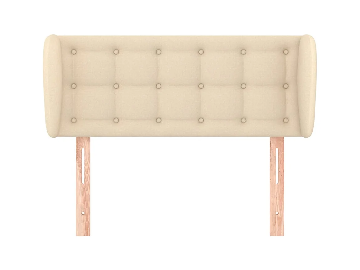 Cabecero con alas Crema 93x23x78/88 cm Tela