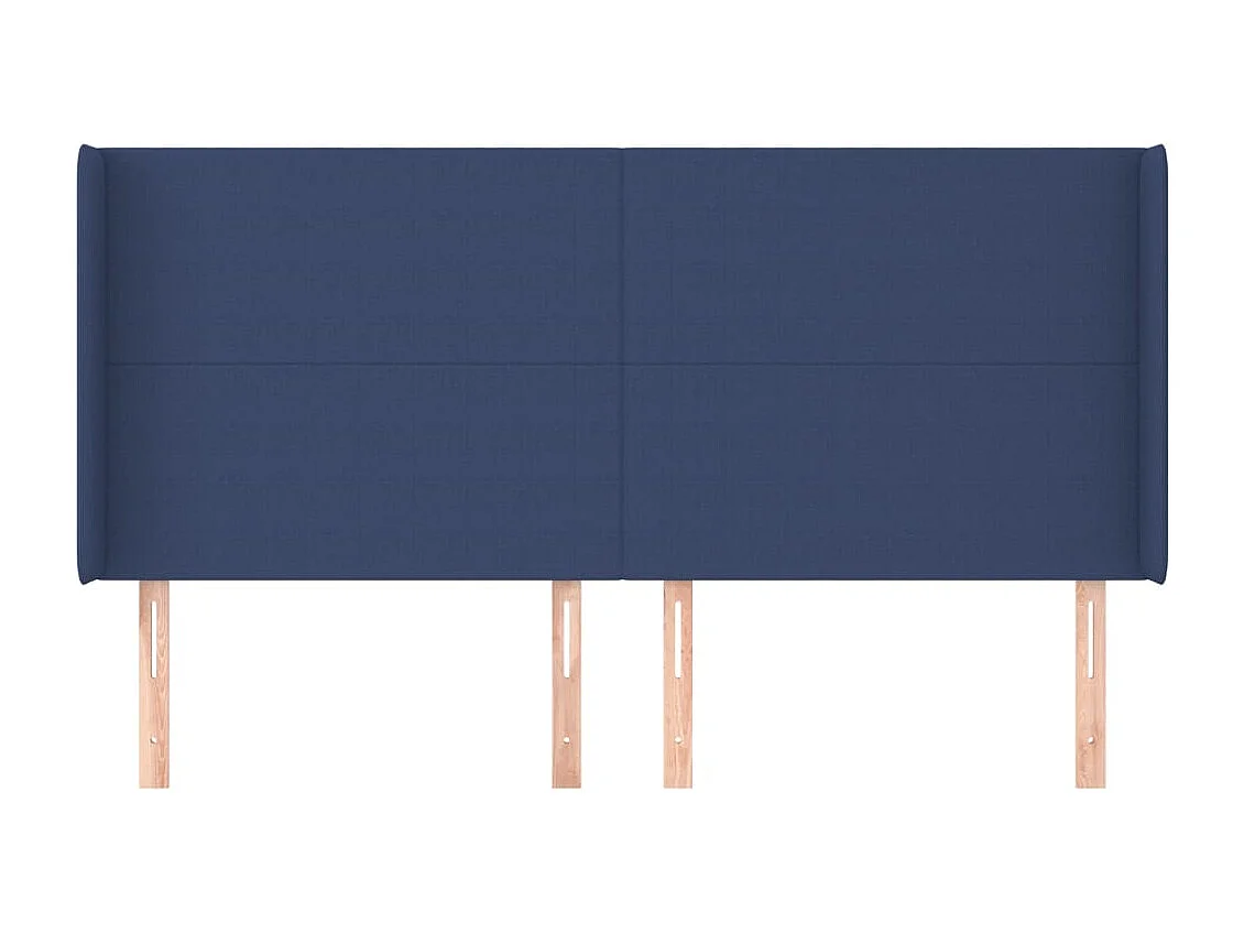 Testiera con ali Blu 183x16x118/128 cm Tessuto