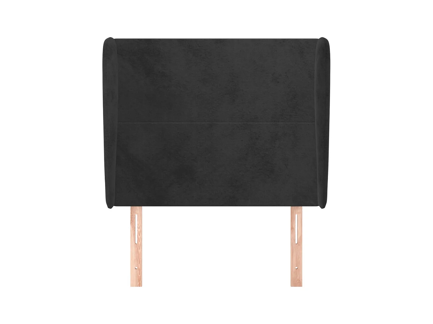 Hoofdbord met vleugels Zwart 83x23x118/128 cm Fluweel