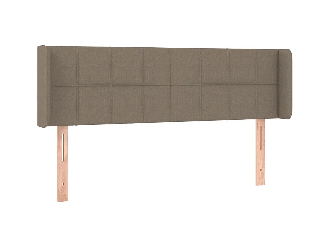Taupe LED Hoofdbord 147x16x78/88 cm Stof