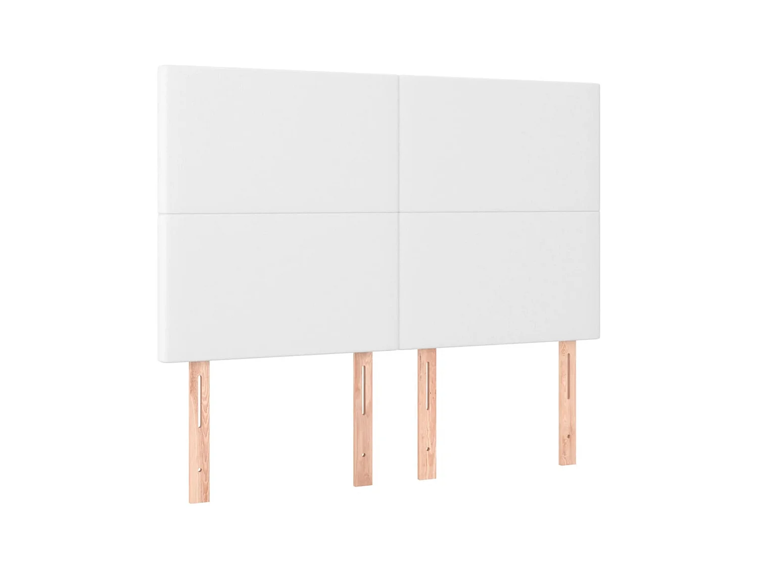 Cabeceros 4 piezas Blanco 72x5x78/88 cm Polipiel