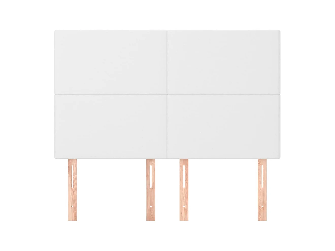 Cabeceros 4 piezas Blanco 72x5x78/88 cm Polipiel