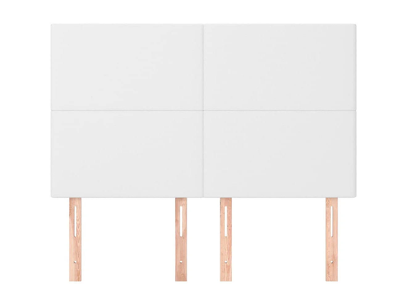 Testiere 4 pezzi Bianco 72x5x78/88 cm Similpelle