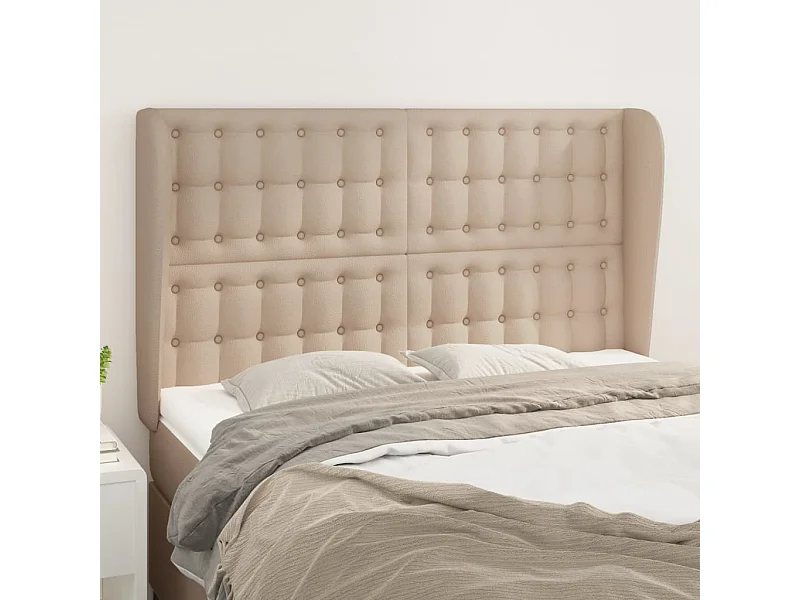 Tête de lit avec oreilles Cappuccino 147x23x118/128 cm