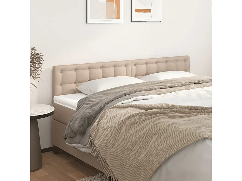 Cabeceros 2 uds Cappuccino 80x5x78/88 cm Polipiel