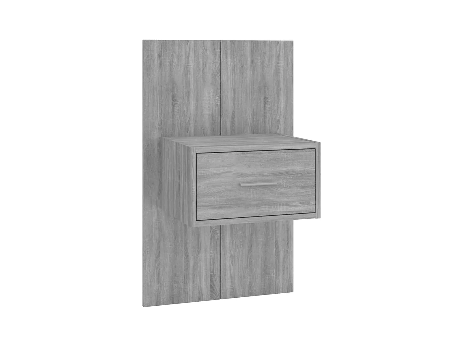 Sonoma Gray Engineered Wood Hoofdbord met Kasten