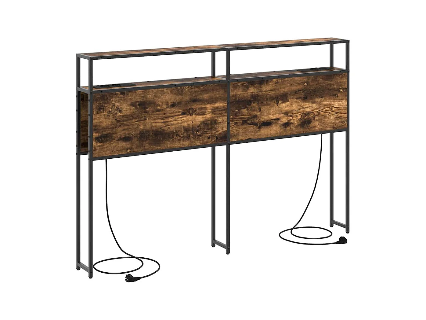 Tête de lit de rangement Chêne fumé 160 cm Bois d'ingénierie