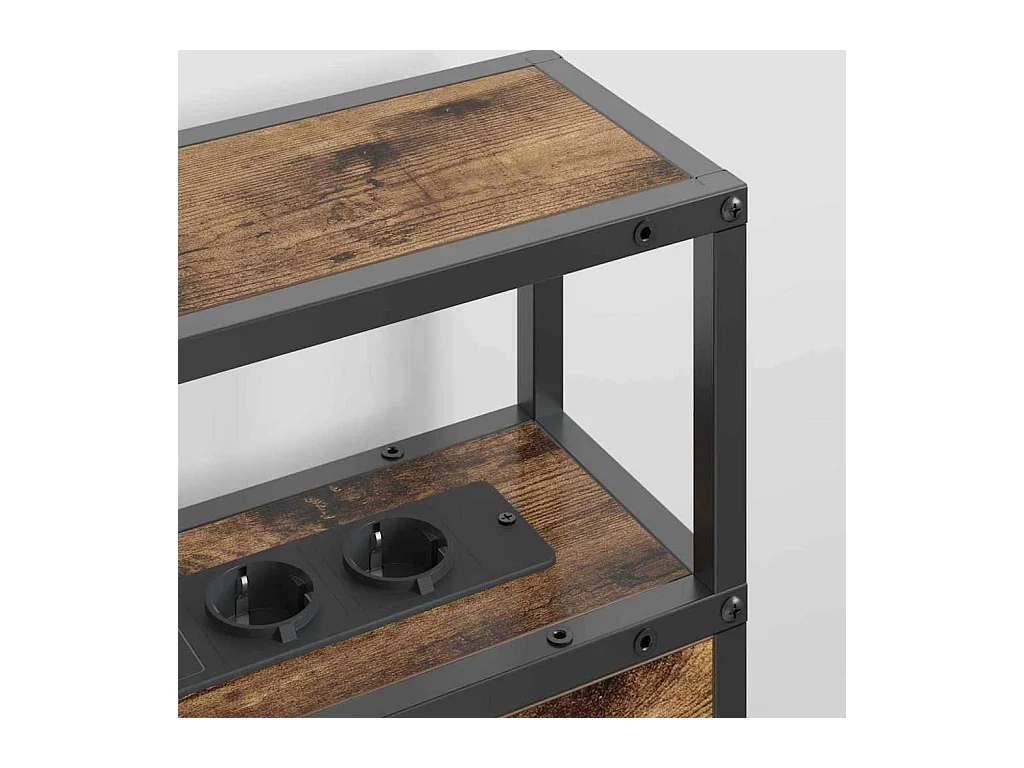 Tête de lit de rangement Chêne fumé 160 cm Bois d'ingénierie