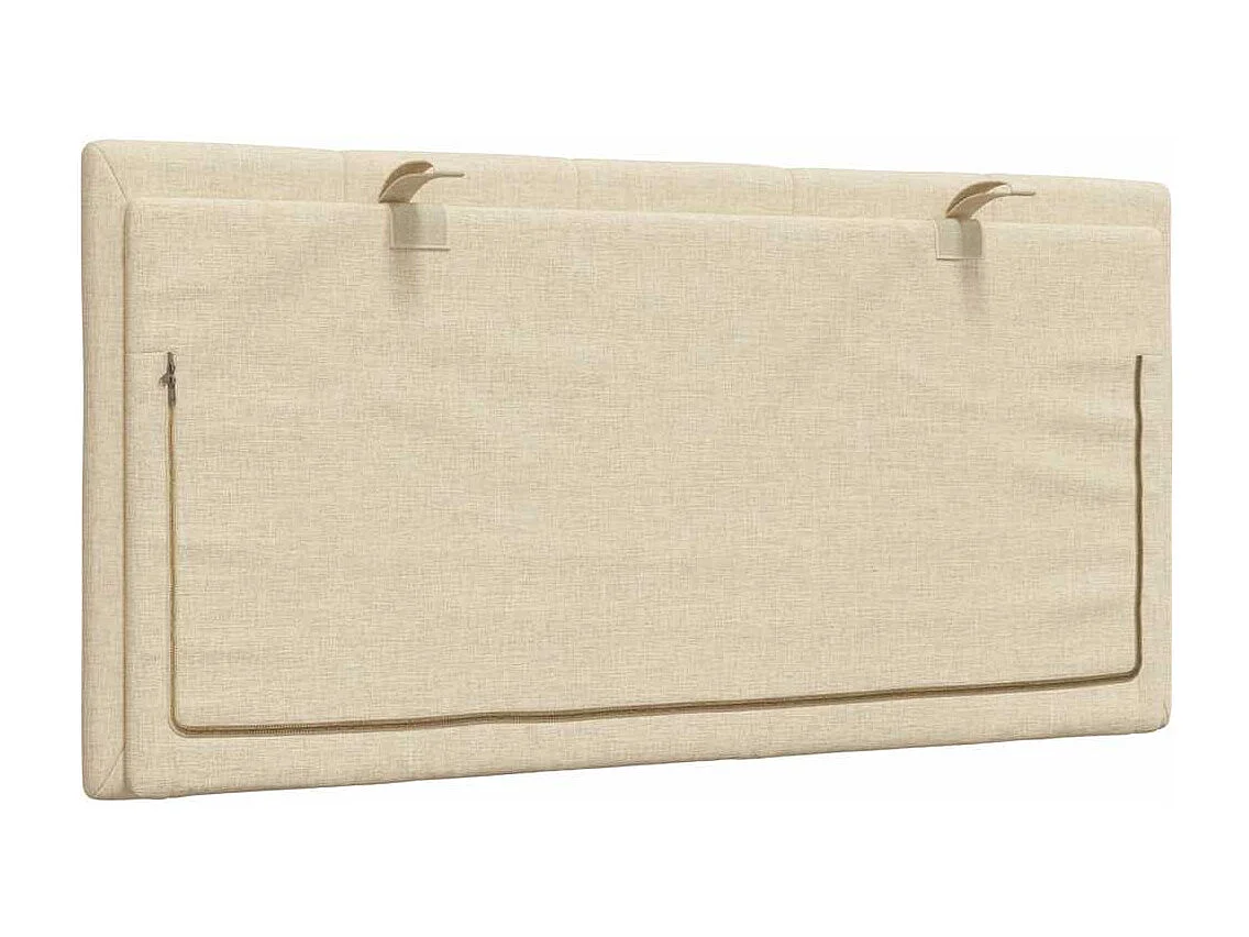 Coussin de tête de lit crème 100 cm tissu