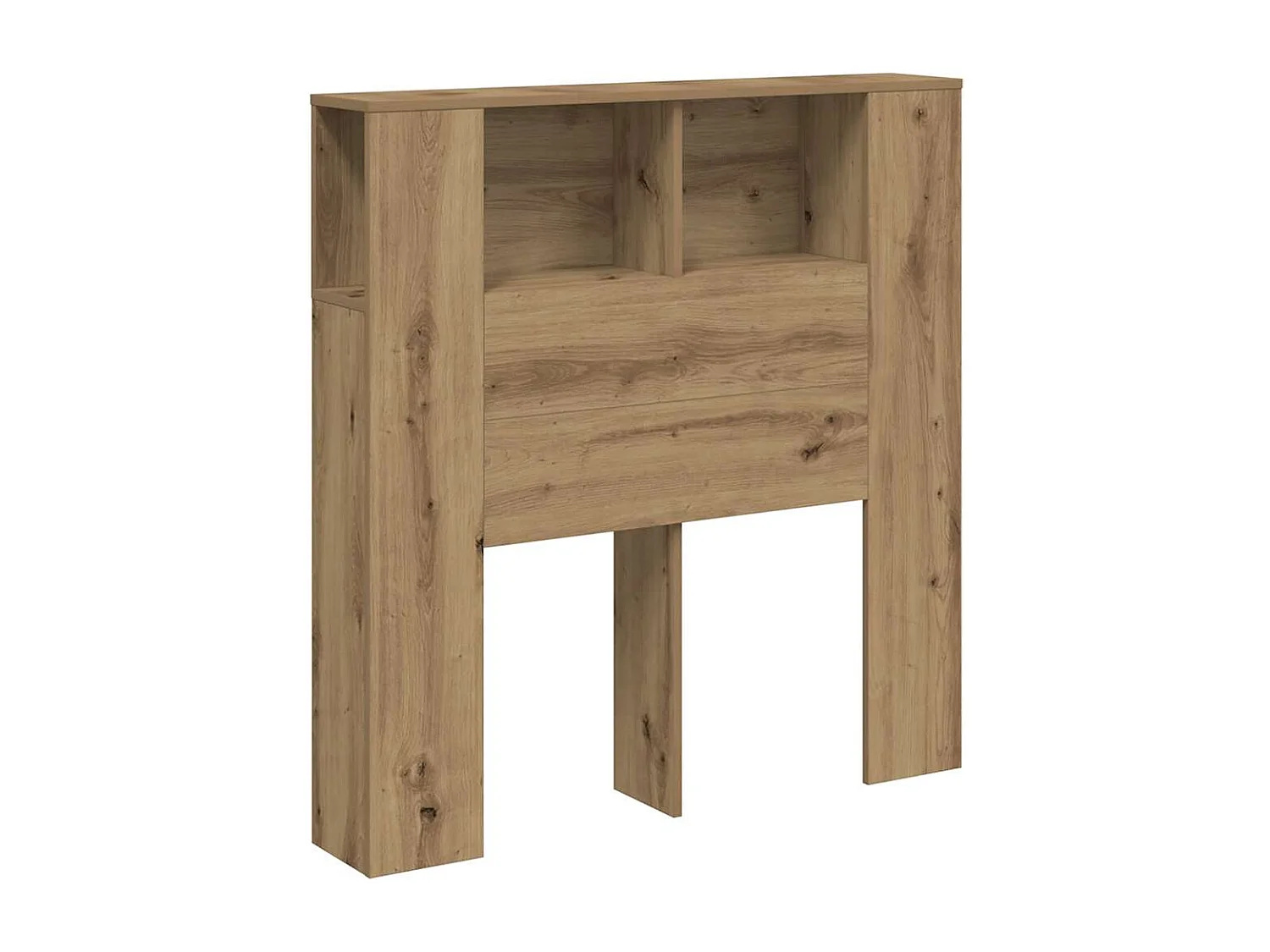 Armoire de tête de lit chêne artisanal 100x18,5x102,5 cm