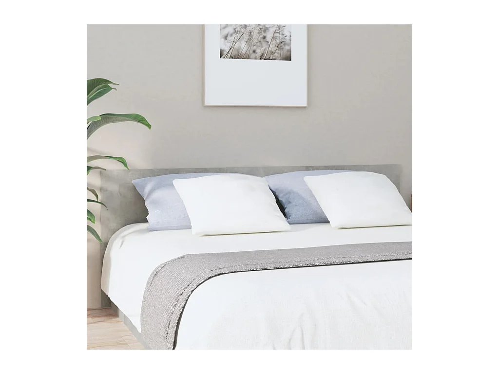 Cabecero de madera de ingeniería gris hormigón 200x1,5x80 cm