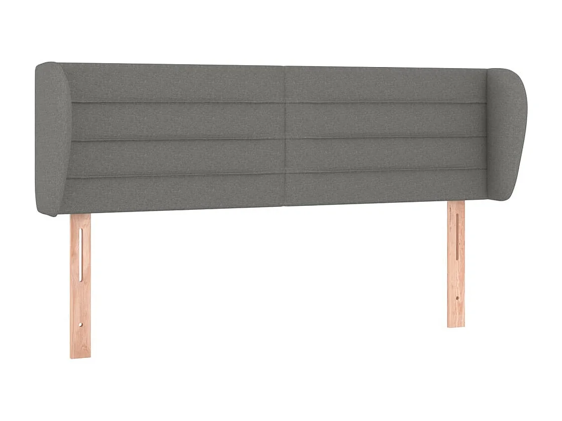 Cabecero con alas Gris oscuro 147x23x78/88 cm Tela