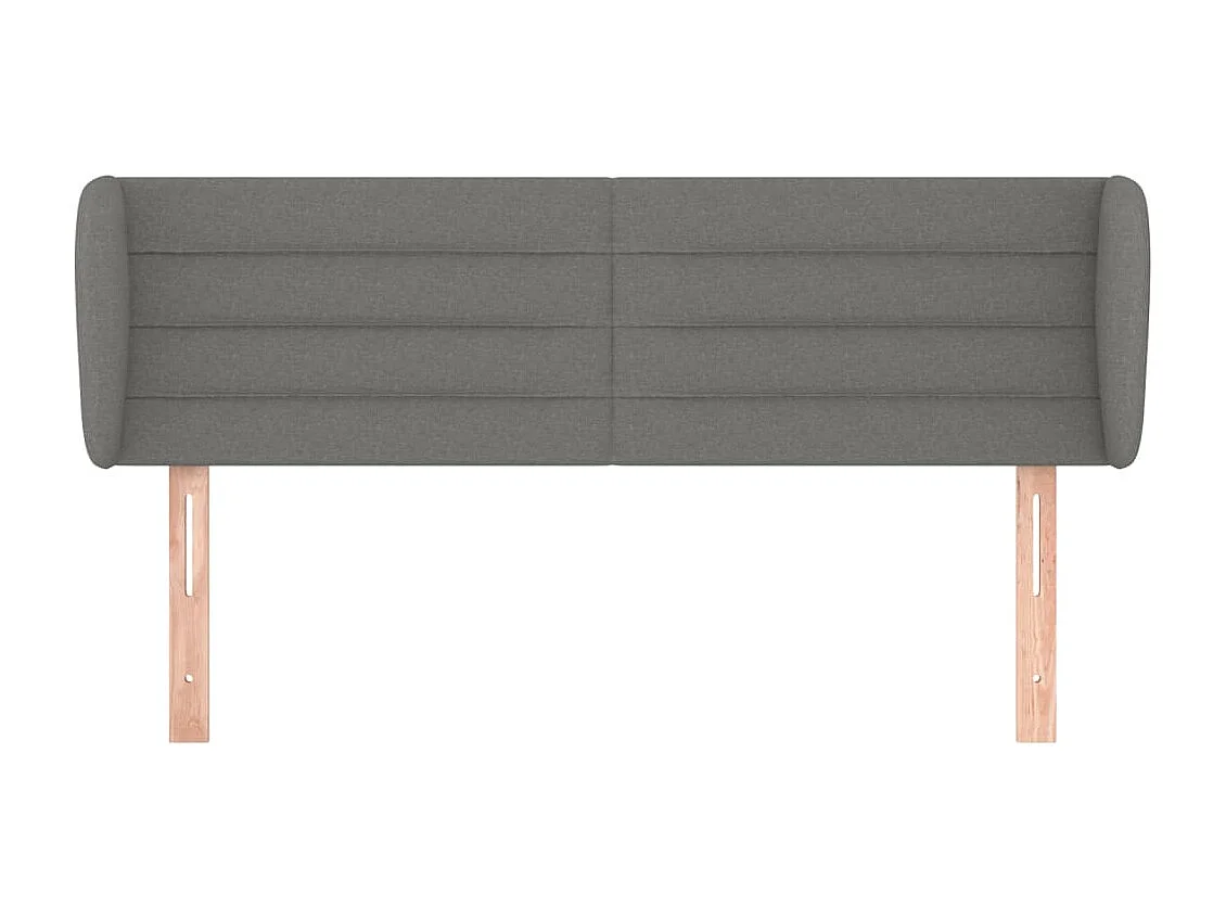 Cabecero con alas Gris oscuro 147x23x78/88 cm Tela