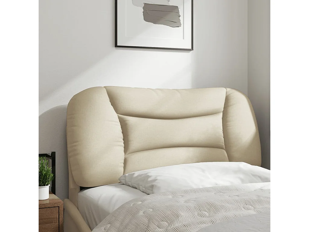 Cuscino testiera crema 80 cm tessuto