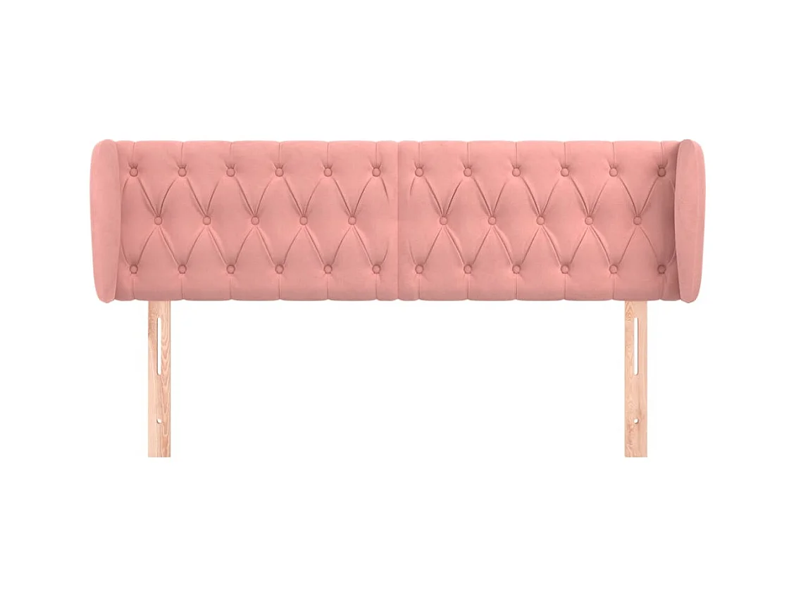 Hoofdbord met oren Rose 163x23x78/88 cm Fluweel