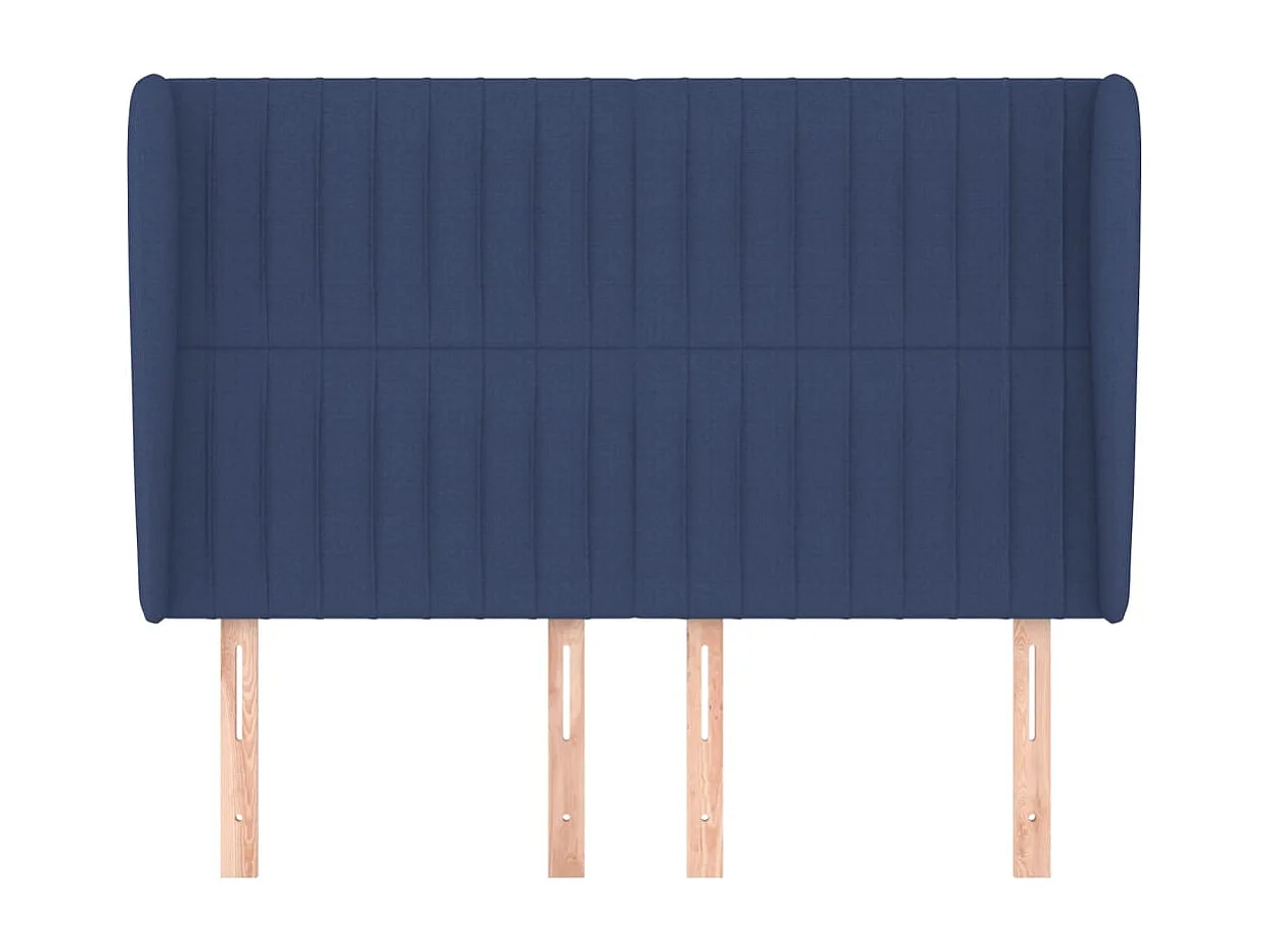 Cabecero con alas Azul 147x23x118/128 cm Tela