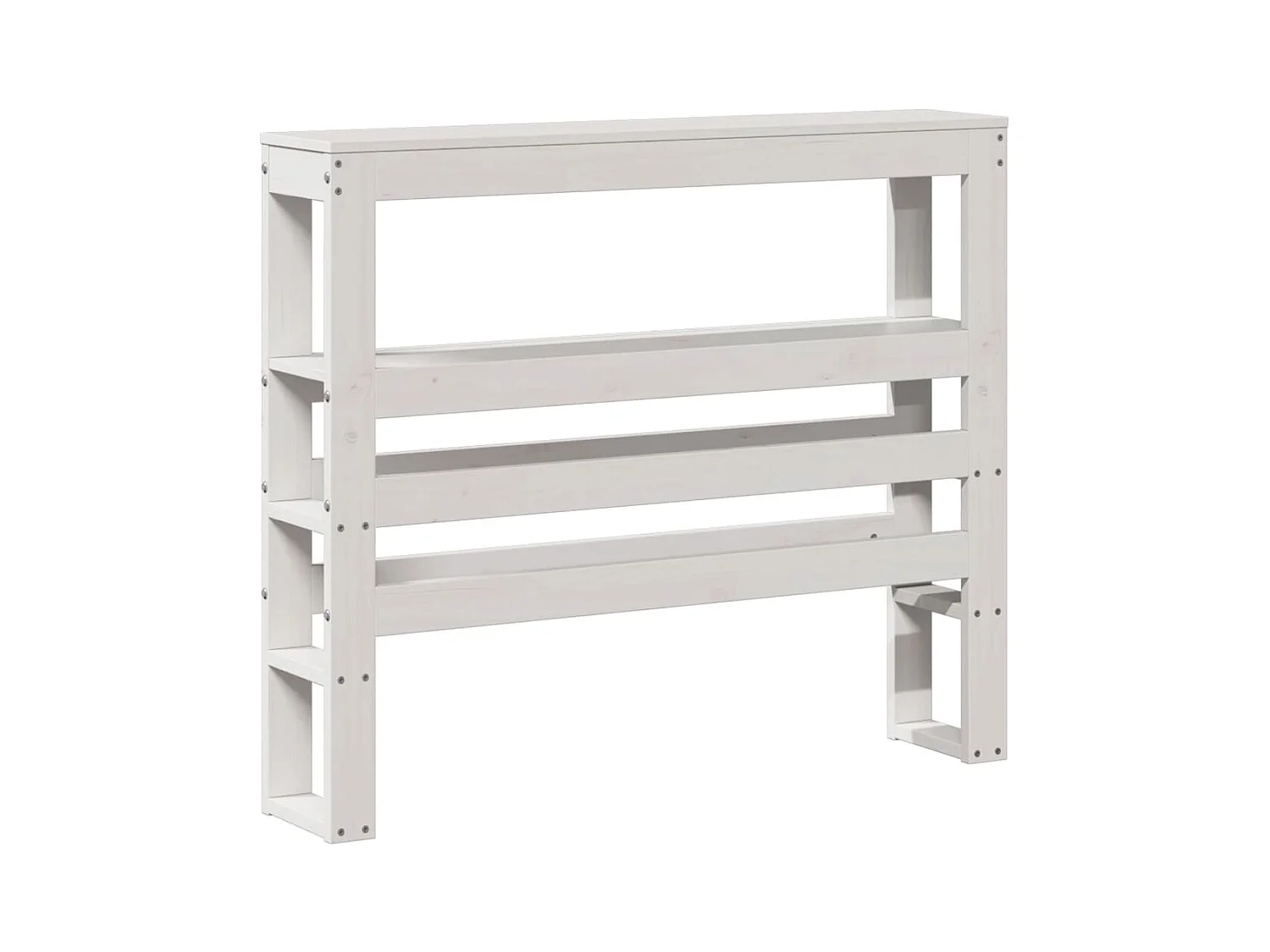 Cabecero con estantes blanco 90 cm madera maciza de pino