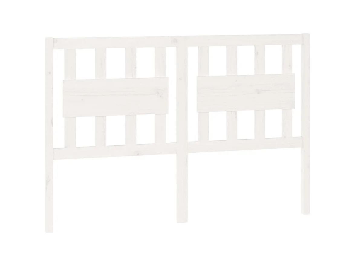 Wit hoofdbord 140,5x4x100 cm massief grenenhout